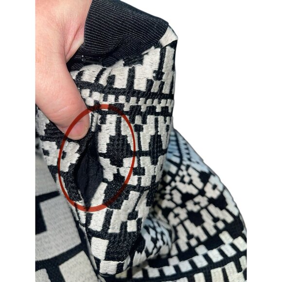 DKNY Women's Size 2 Textured Black Off White Maxi Skirt READ DESCRIPTION - Picture 7 of 12